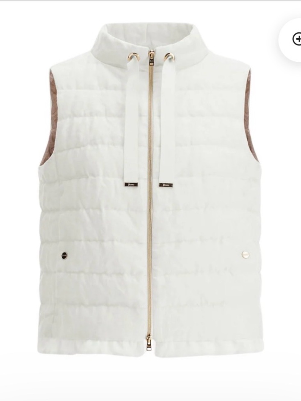 Herno Ivory Linen vest NWOT